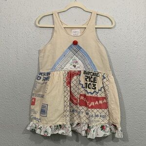 Dragonfly Dreams Handmade One of a Kind Girls Rice Bag Dress size S
